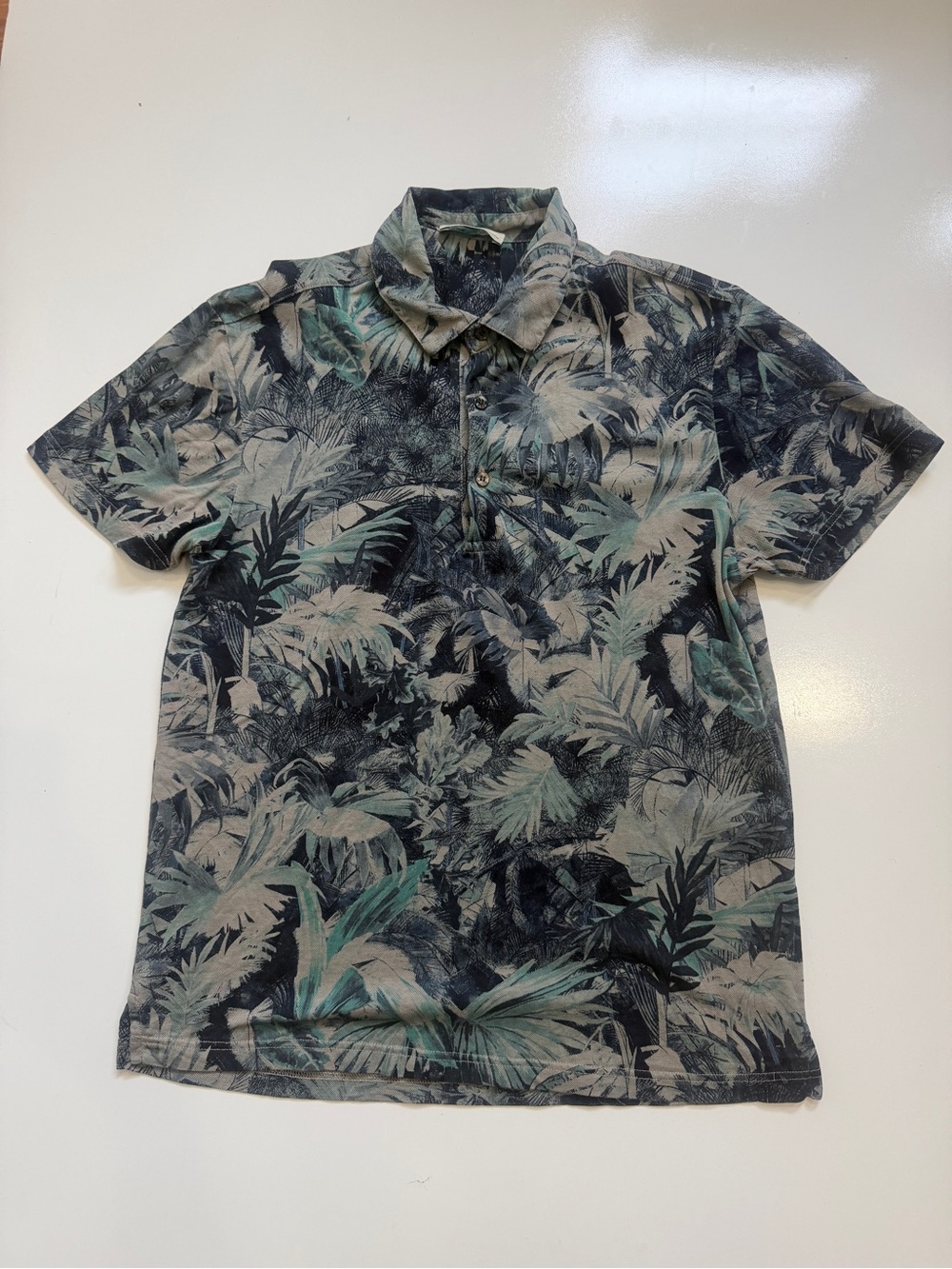 ETRO Milano Men’s Tropical Floral Polo Shirt Size S Made in Italy